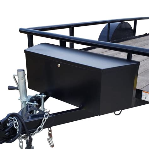 metal triangle mesh cage tongue tool box liner|a frame trailer tongue box.